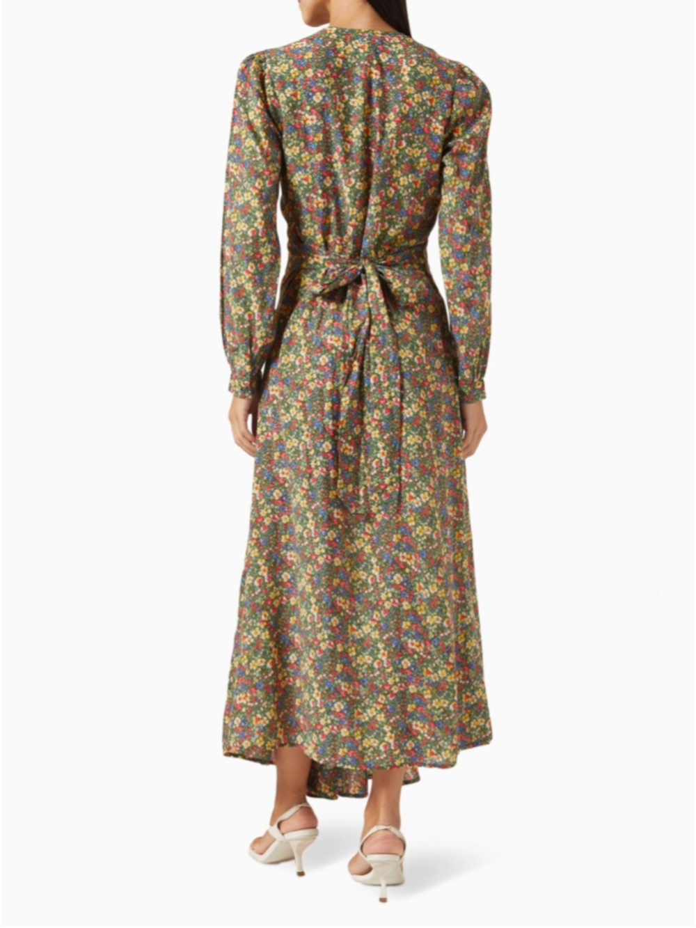 Doen Charleston Dress Long Green Valley Floral Long Sleeve XXL NWT - Picture 2 of 15